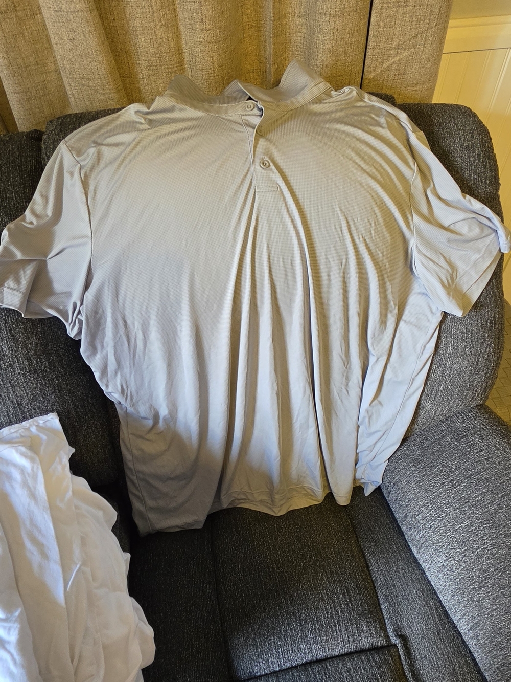 tek gear Men's Light Gray Performance Polo